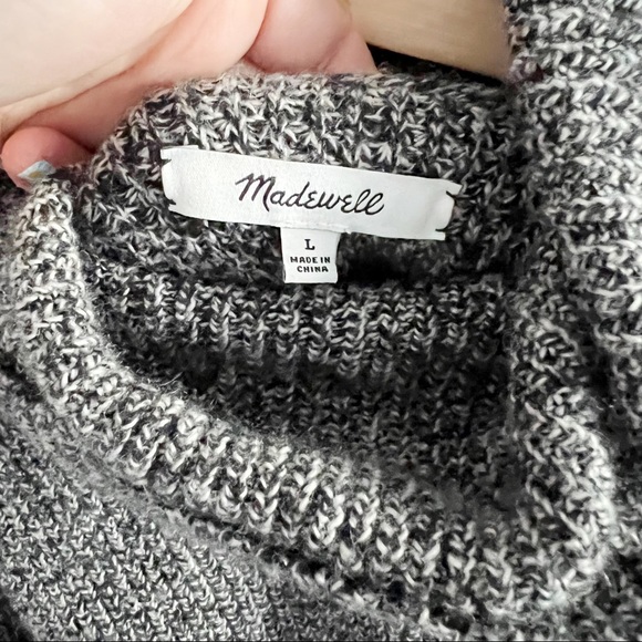 Eastbrook Turtleneck Cross-Back Sweater in Cotton-Merino Yarn Gray - Picture 7 of 8